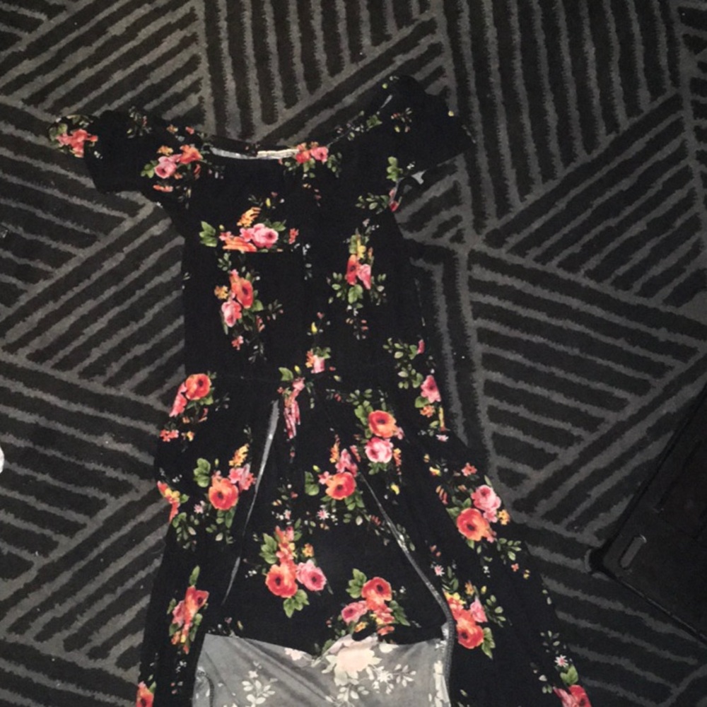 off the shoulder romper with a train